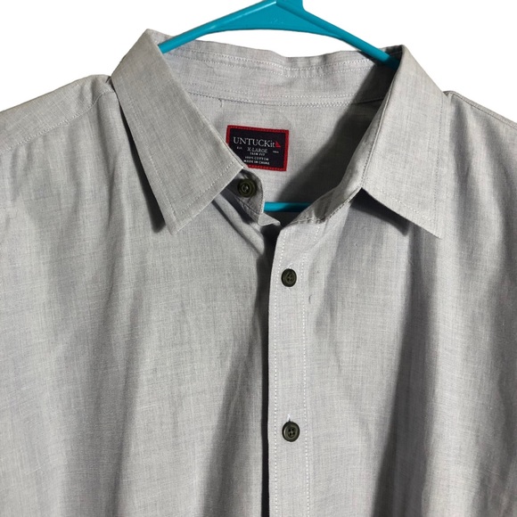 Untuck It blue/gray long sleeve button down shirt. Sz XL - Picture 2 of 5